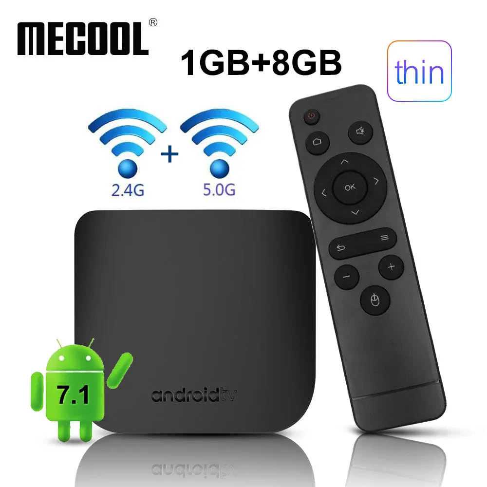 Умная ТВ приставка MECOOL M8S Plus W Android 7 1 четырехъядерный Amlogic S905W медиаплеер 2 4 ГГц Wi Fi