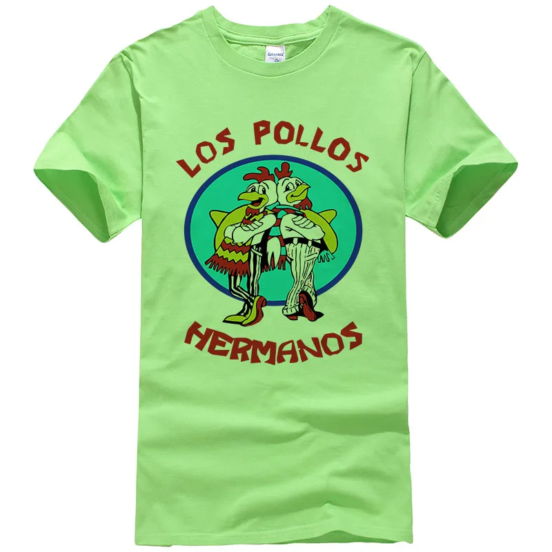 

Fashion Los Pollos Hermanos T Shirt Men's Breaking Bad Chicken Brothers T-shirts Boys Casual Tees men women Tops #108