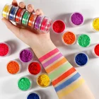 Светящаяся Люминесцентная пудра ROSALIND, аксессуары для дизайна ногтей, украшение для ногтей, полуперманентный акриловый Флуоресцентный порошок, блестящий порошок, новинка