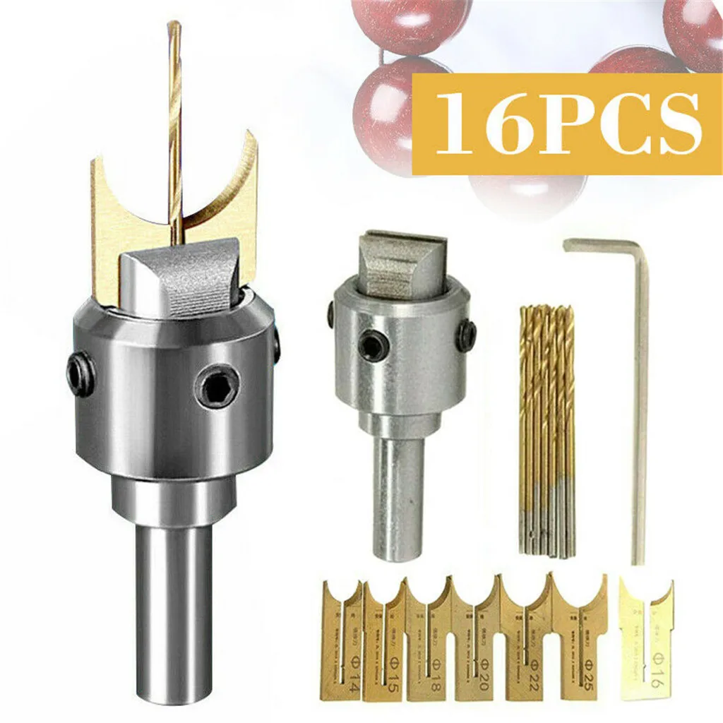 Набор инструментов для деревообработки комплект из 16 насадок фрезерного станка