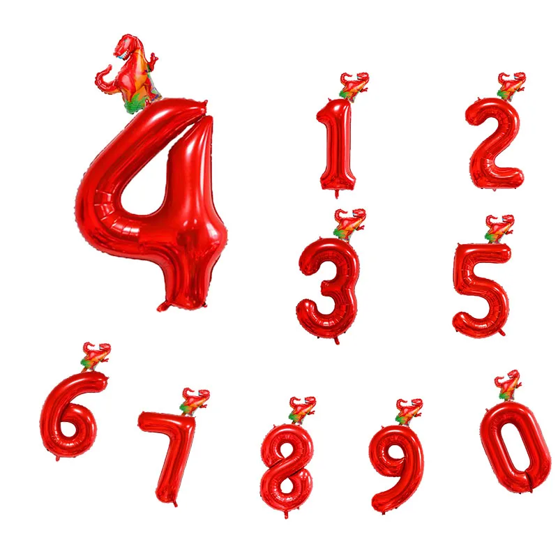 

Dinosaur 40inch Number Foil Balloons Number Balloon Jungle Party Helium Birthday Party Decorations Kids Baby Shower Globos Decor