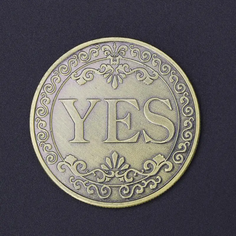 

Yes Or No Commemorative Coin Floral Yes No Letter Coin Classic Magic Tricks Toys Bronze Commemorative Coin Hot Sale 3.8*0.3cm