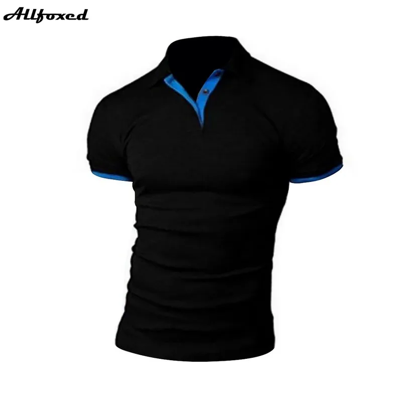 

2021 New Brand Men's T-shirt Lapel Casual Short-sleeved Stitching polo Shirt for Male Solid Color Pullover Men Slim Top Clothes