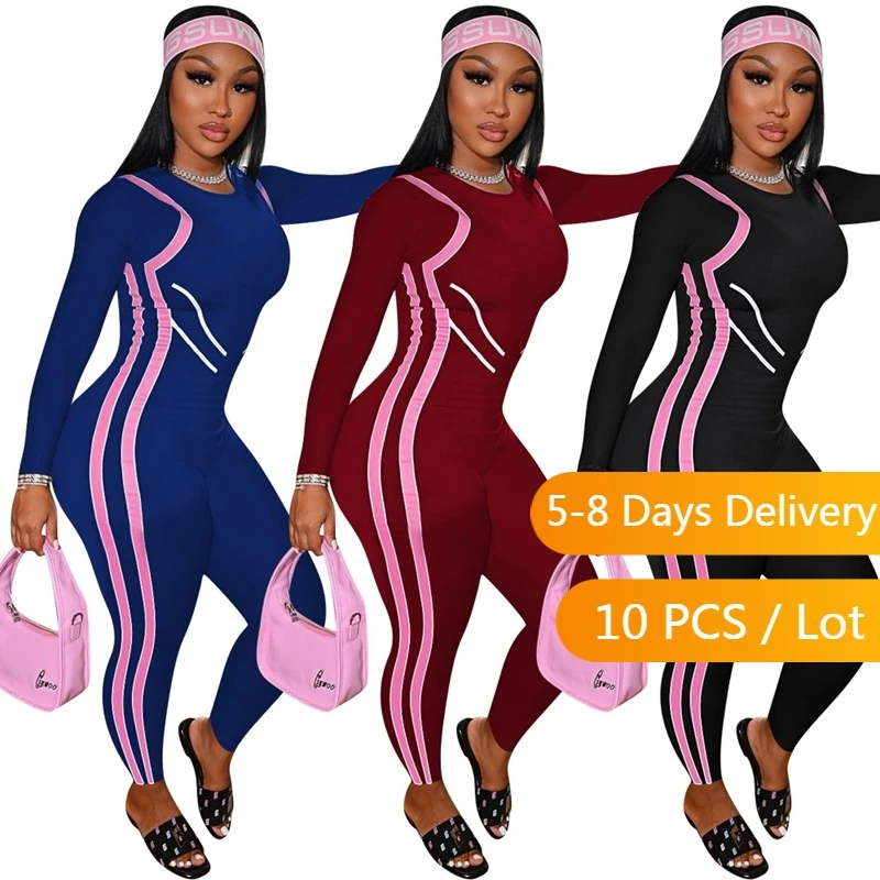 

Женский комбинезон с длинным рукавом, черный облегающий комбинезон в стиле пэчворк, осень