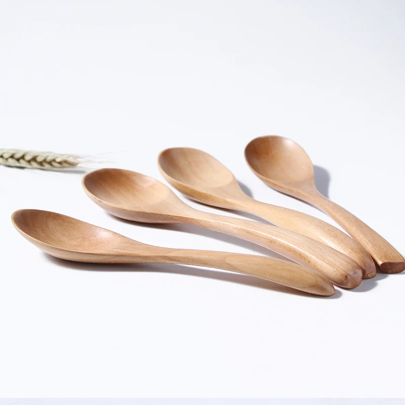 

Large and small wooden spoon Japanese wooden spoon solid wood honey spoon spoon rice spoon tableware wooden spoon