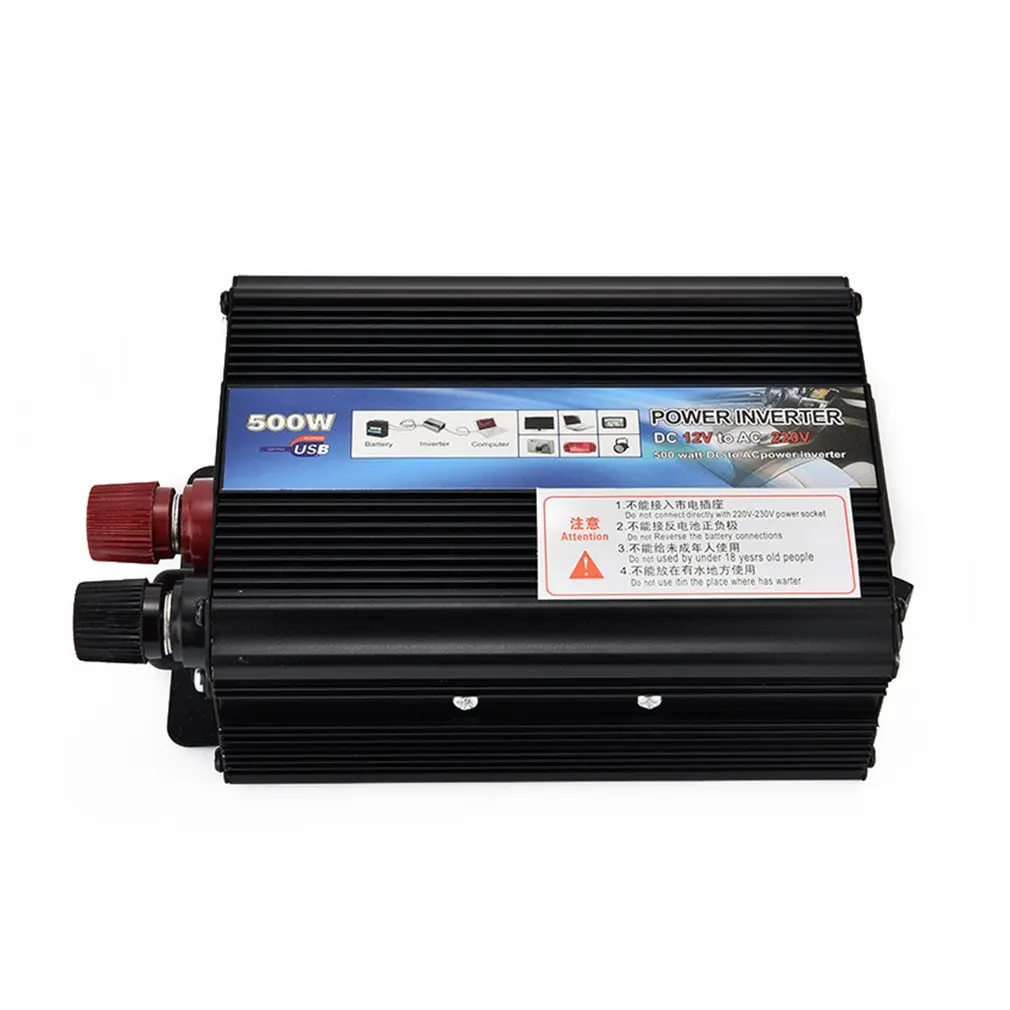 XUYUAN автомобильный инвертор DC 12V AC 220V 50Hz автоматический Инвертор 500W солнечный