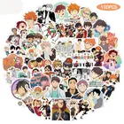 100 шт., японский мультяшный мальчик Haikyuu! Волейбольная наклейка для чемоданов, холодильников, скутеров, дневников, детских игрушек