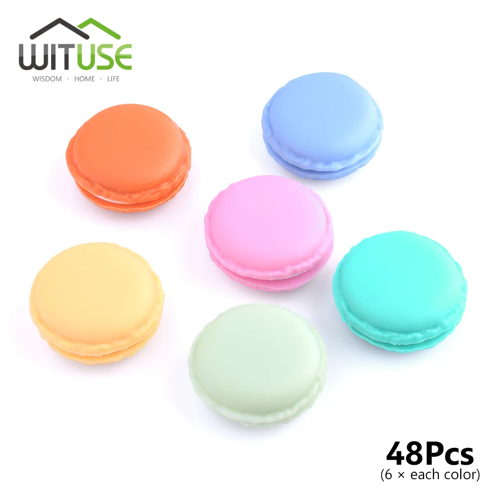 

48PC Mini Macaron Case for Necklace Earring Package Organizer Gifts For Girls Table Decor Candy Jewelry Storage Box rangement