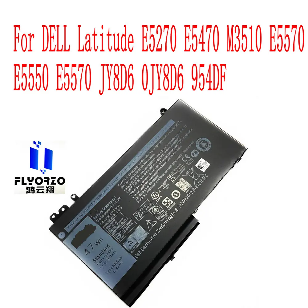 

100% новый аккумулятор NGGX5 47 Вт/ч 4130 мАч для ноутбука DELL Latitude E5270 E5470 M3510 E5570 E5550 E5570 JY8D6 0JY8D6 954DF