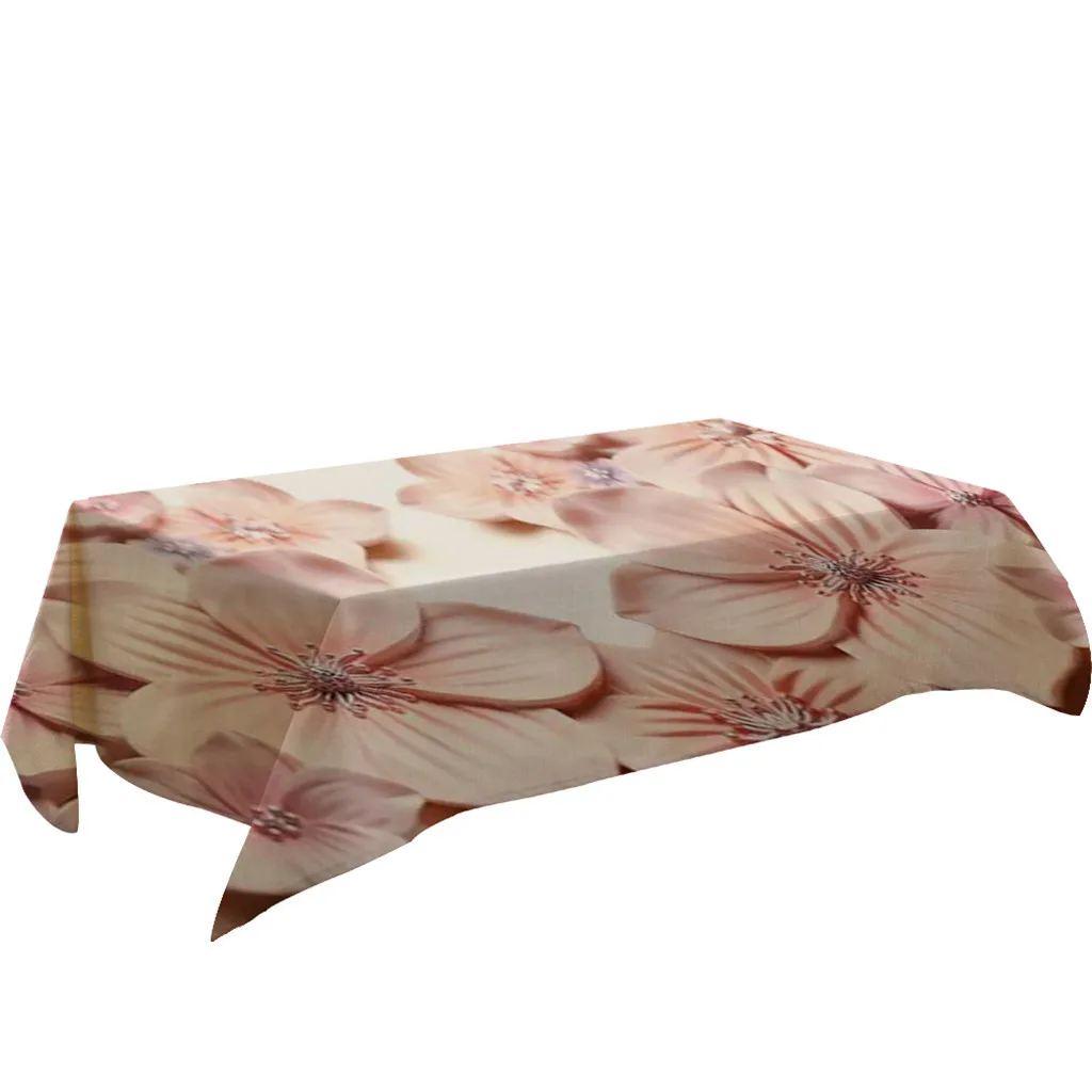 

Primeval 3d Flower Table Cloth Rectangular Tea Table Cover Dining Home Decor Mantel Mesa Impermeable Mantel Mesa Tablecloth #864
