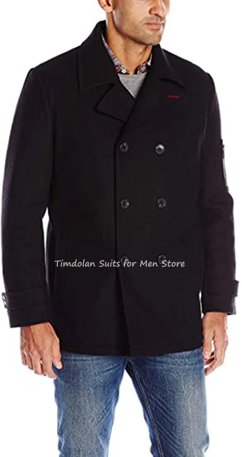 Veste noire épaisse pour hommes, manteau d'hiver décontracté, Blazer sur mesure, tenue de soirée, un seul manteau, 1 pièce  (0)