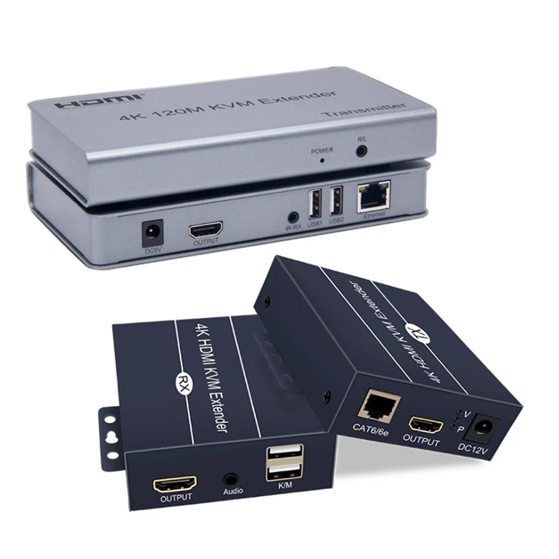 

4K 120M KVM HDMI Extender EU Plug with H.264 200M HDMI KVM Extender IP Network HDMI USB Extender over EU Plug