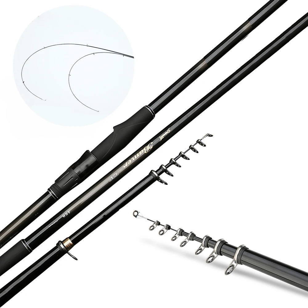 

Shore Casting 3.6M4.5M5.4M6.3M Telescopic Spinning Fishing Rod Carbon Fiber Tackle Tough Sea for Winter Rock Fishing Rods Goods