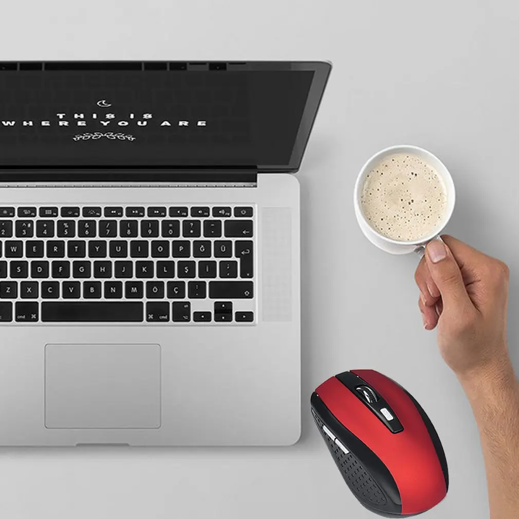 

2.4GHZ Wireless Optical Mouse 6 Key for Games Office Leisure Use 1000 dpi