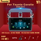 Автомобильный мультимедийный плеер 2 din, Android 10,0, 4 + 2006 ГБ, для Toyota Corolla E140, E150, 2013-128, с радио, GPS-навигацией, Carplay, Wi-Fi, DSP