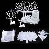 silicone resin mold set epoxy mold jewelry tray tree earring holder molds diy bracelet jewelry display storage racks moulds