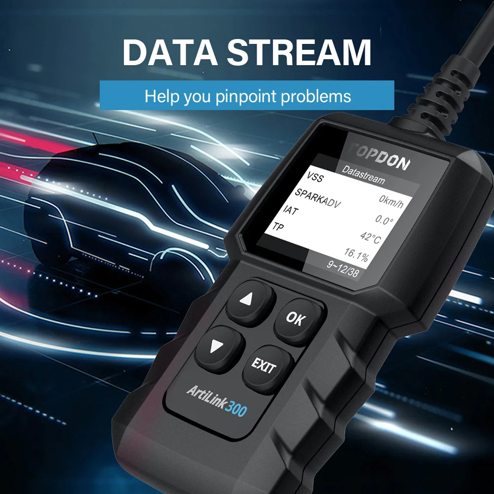 OBD2 сканер TOPDON AL300 OBDII считыватель кодов автомобильный диагностический инструмент