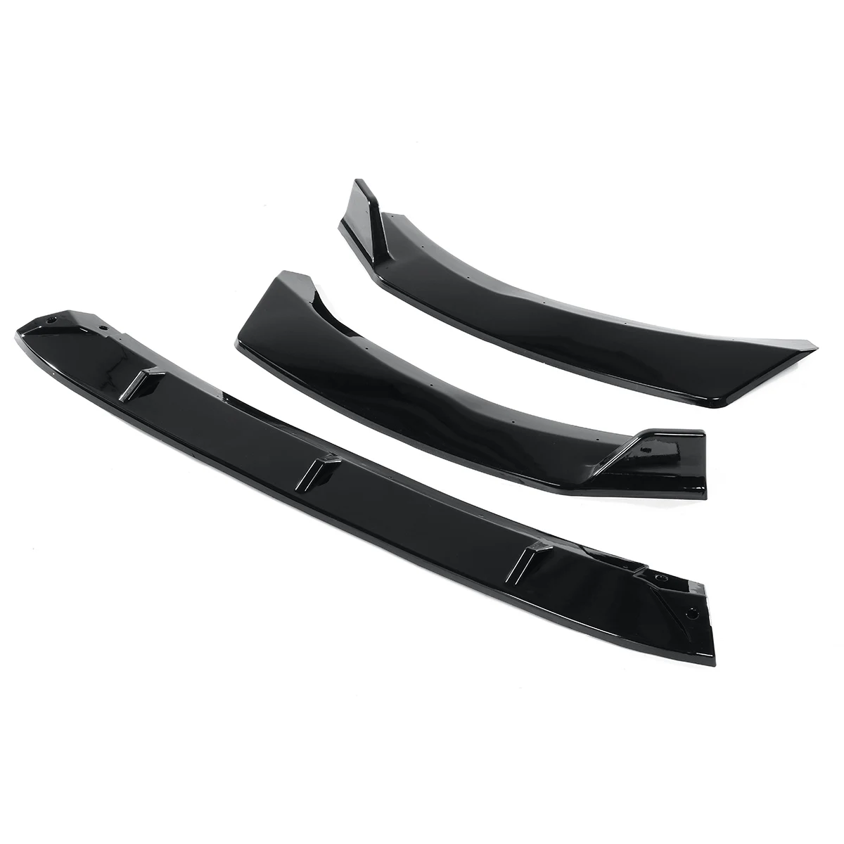 Глянцевый черный 3 шт. разделитель для переднего бампера автомобиля диффузор губ