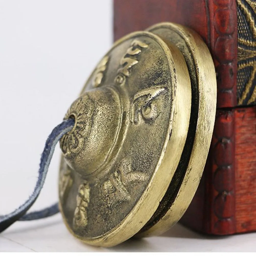 Тибетский колокольчик медитация ручной работы тарелка медный четкий звук