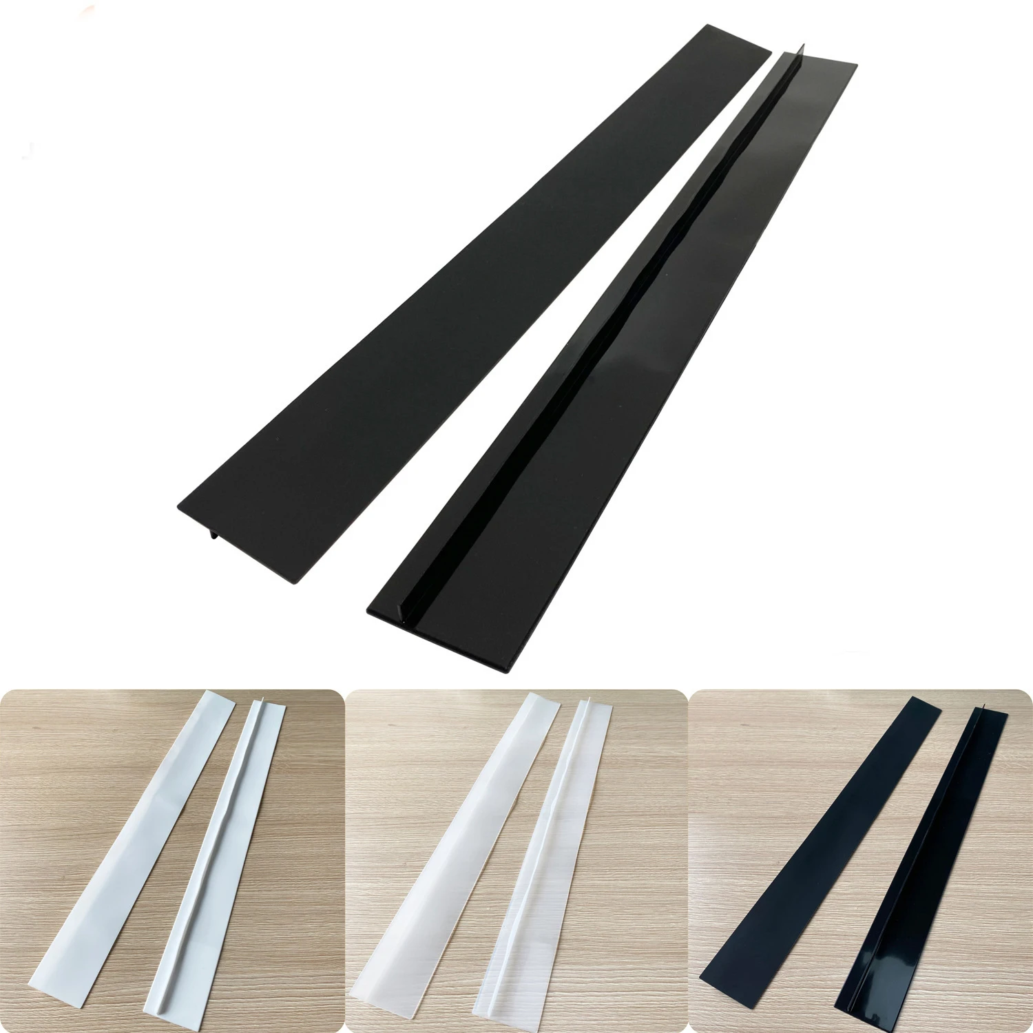 

Kitchen Countertop Gap Cover Spills T-shaped Strip Heat Resistant Mat Between Counter Stove Counter Oil Dust Home Water Seal