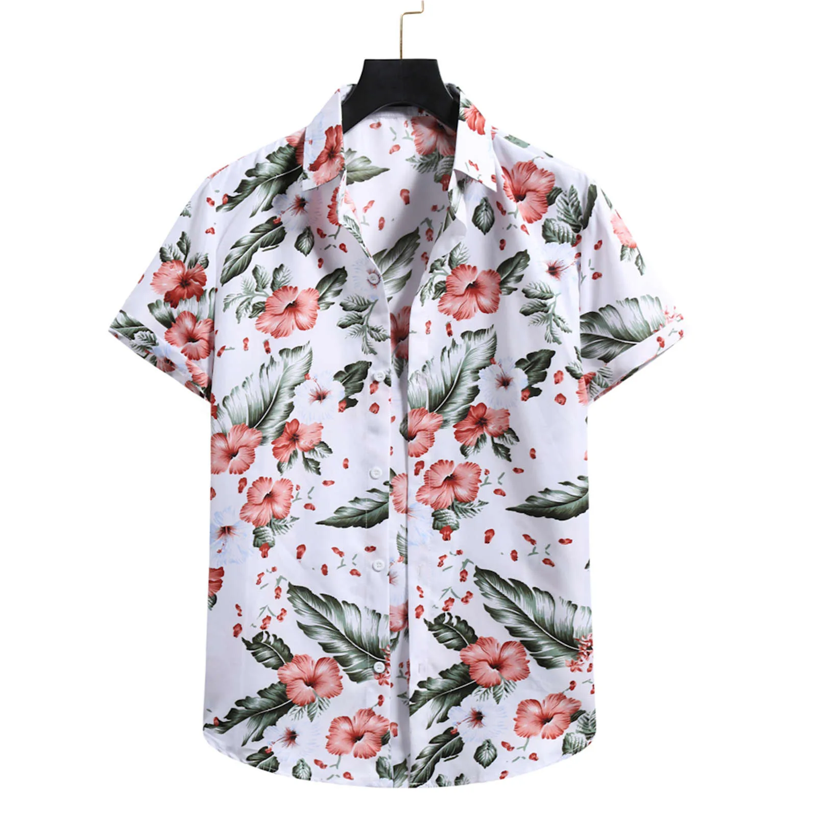 

Shirts For Men Flower Shirt Summer Casual Men Shirt Hawaiian Print Male Tops Short Sleeve Shirts Streetwear 2022 Camisa