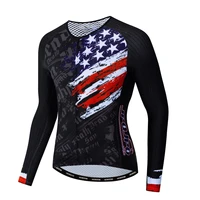 usa mens long sleeve cycling jersey autumn bicycle tops breathable mountain bike clothing windproof s 3xl
