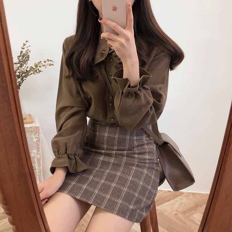 

Autumn white shirt Summer femme Casual loose Women Long sleeve Girls Blouse Plus Size Women Blouses Tops Loose Female Blusas