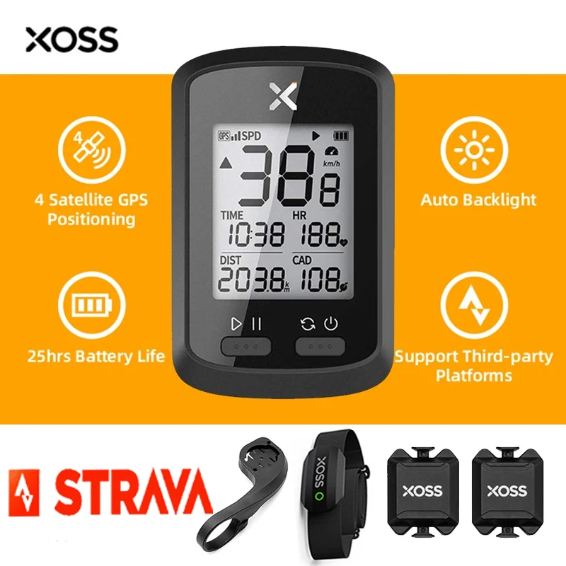 

Smart Cycling Computer Wireless Bike Odometer Bicycle Speedometer GPS XOSS G Plus Ant+ Cadence Sensor For Magene Igpsport Garmin
