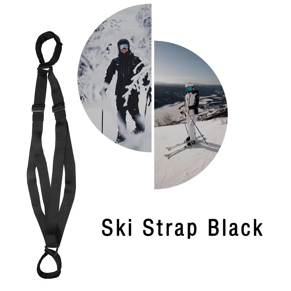 

Skiing Straps Adjustable Ski Pole Shoulder Hand Carrier Lash Handle Straps Porter Hook Loop Protecting For Ski Snowboard