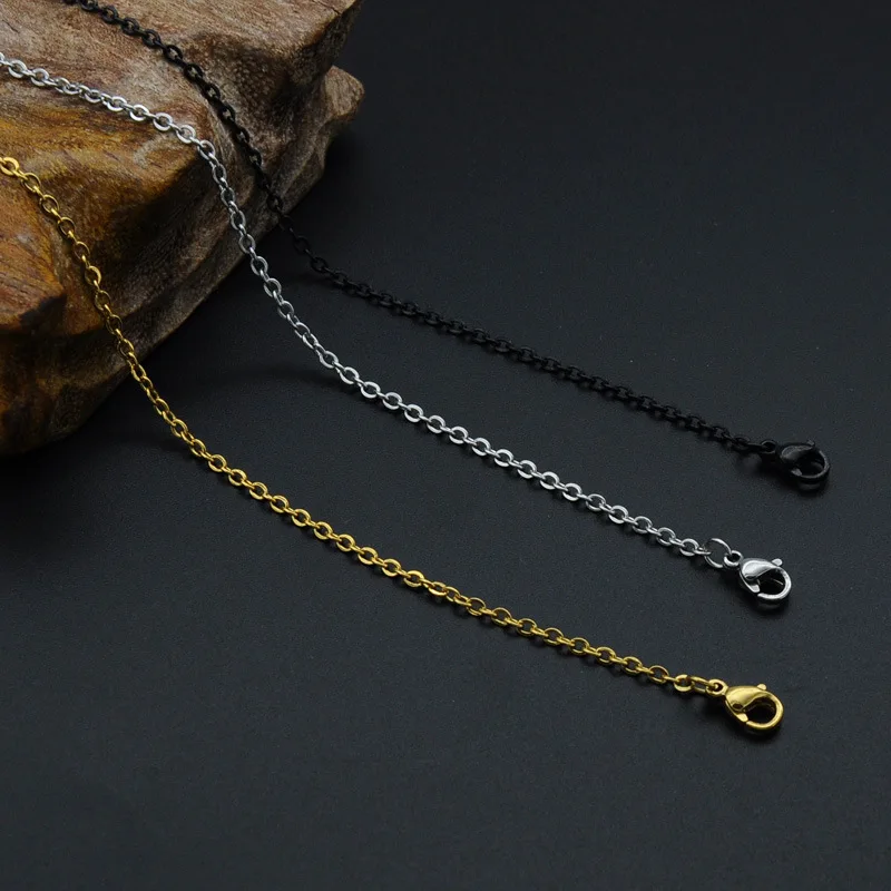 1 шт. никогда не выцветает 2 мм ожерелье из нержавеющей стали для мужчин 55 см