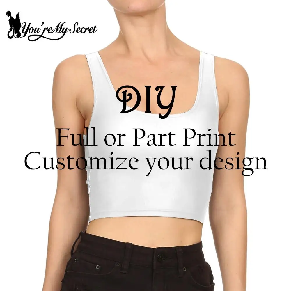 

[You're My Secret] DIY Tank Top For Women Customize 3D Printing Fitness Elastic Vest Customize Your Picture