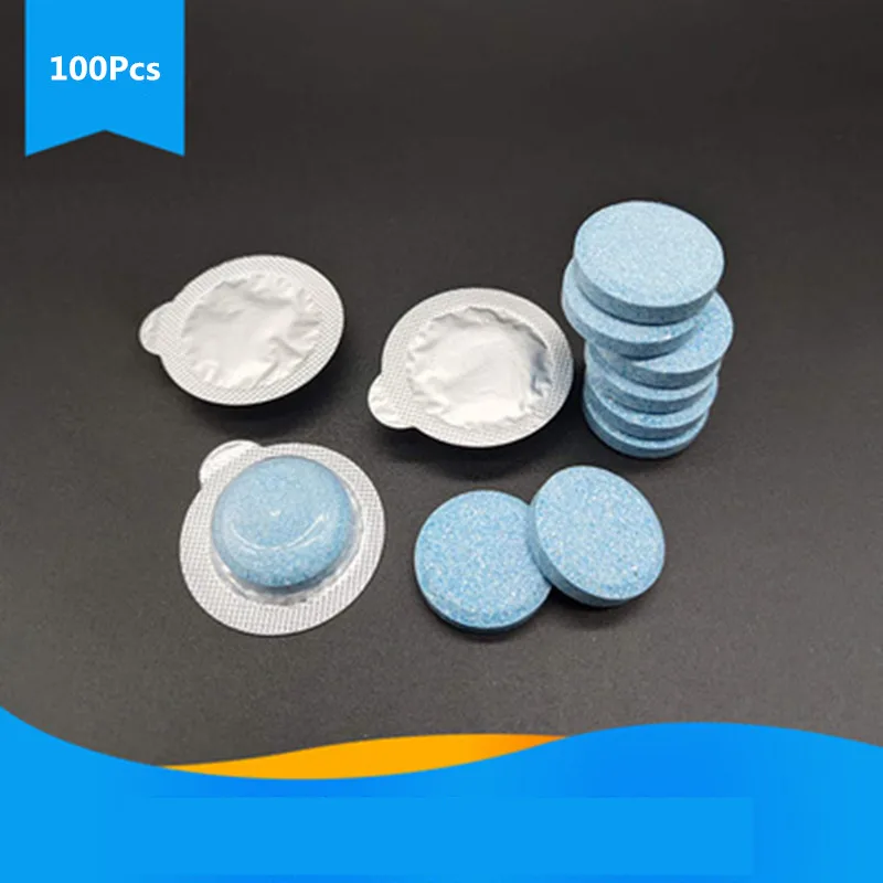 100pcs Glass Fine Wiper Car Windshield Cleaner Solid Auto Window Tablets Care Maintenance Accessories |