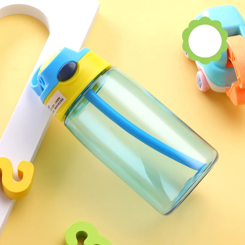 

480ML Kids Water Cup Creative Cartoon Baby Feeding Cups With Straws Leakproof Water Bottles Outdoor Portable Children's Cups
