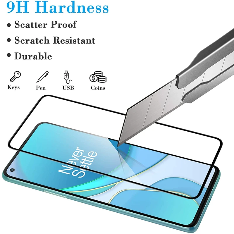 2pcs tempered glass for oneplus 8t and 8t 5g screen protector full screen coverage touch sensitive case friendly 9h hardness free global shipping