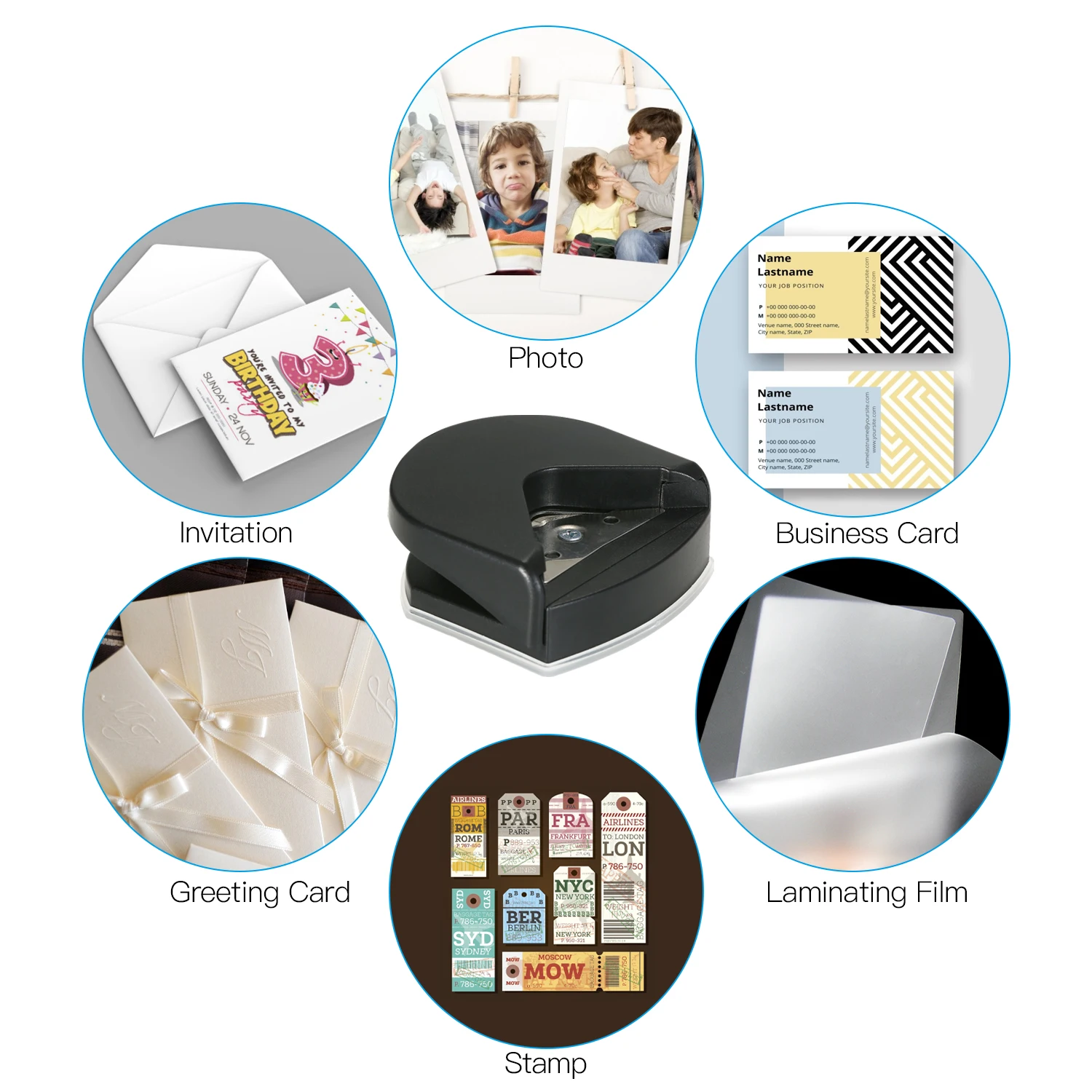 

Aibecy Mini Portable Corner Rounder Punch Round Corner Lightweigh Trimmer Cutter 4mm for Card Photo stamps invitations