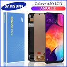 Super AMOLED для Samsung Galaxy A50 SM-A505FNDS A505FDS A505 LCD сенсорный экран дигитайзер с рамкой для Samsung A50 lcd