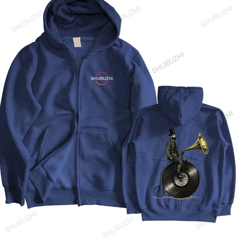 

homme cotton hooded zipper coat VINTAGE RECORD PLAYER hoody GRAMOPHONE CYCLE VINYL DJ IBIZA male vintage pullover cool hoody