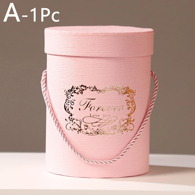 Круглая коробка для цветов упаковочные коробки цветочных шляп ведро хранения