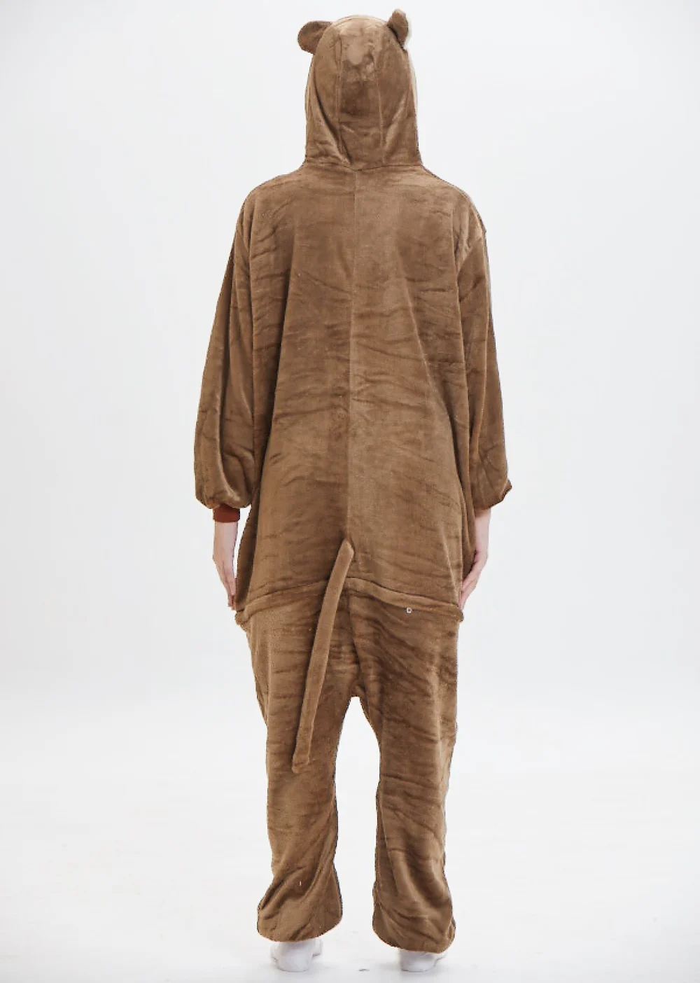 Пижама комбинезон в виде коричневой обезьяны пижама мультяшных животных для