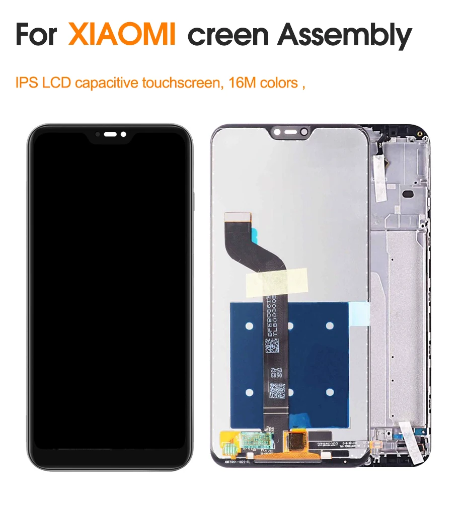 Для 5,8" Xiaomi mi A2 Lite ЖК-экран рамка+ сенсорный экран панель дигитайзер сборка Замена для Red mi 6 Pro