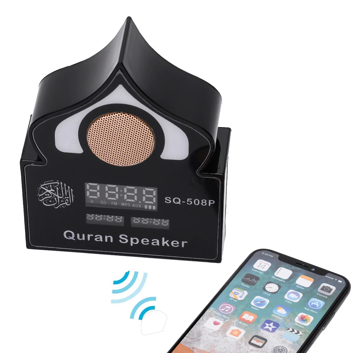 Беспроводной цветной светильник светодиодный часы bluetooth Рамадан дистанционное