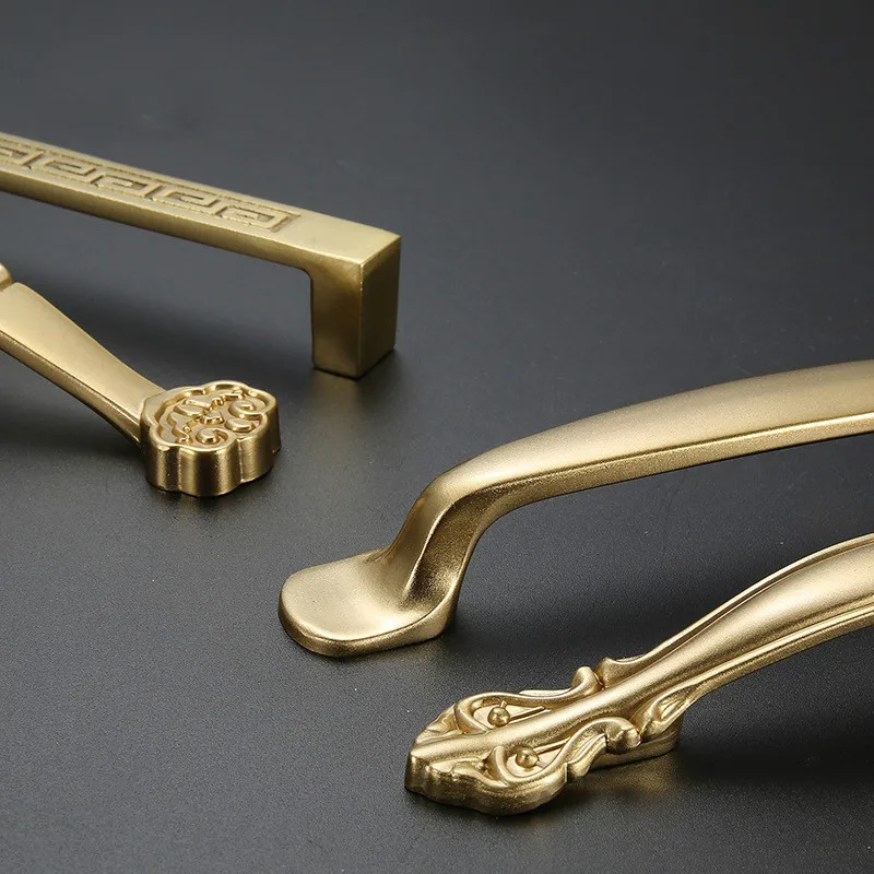 JD Твердые медные ручки шкафа кухонные дверные для выдвижных ящиков Европейское