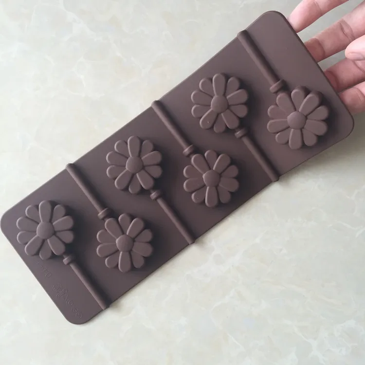 Маргаритка Подсолнух шоколад поп леденец на палочке Плесень противень для