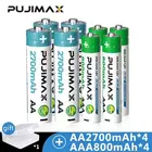 PUJIMAX 2022 Новый универсальный 1,2 в AAAAA набор перезаряжаемых батарей 8 шт. многоуровневая защита отправляется коробка для батарей для телефона