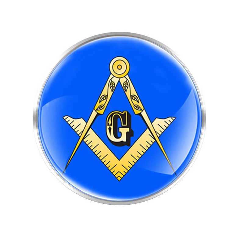 

Fashion classic Freemason G symbol glass round convex thimble brooch Men Women Jacket Coat Decoration jewelry gift