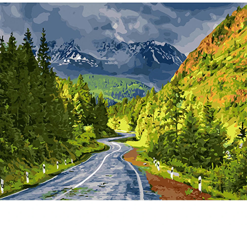 

CraftArtGo Painting By Numbers Landscape Drawing On Canvas HandPainted Gift Picture By Number Waterfall Kits Home Decoration
