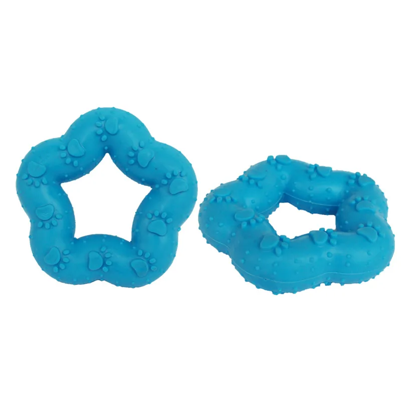 Резиновые игрушки для собак с пятиконечными звездами жевательные прорезыватели