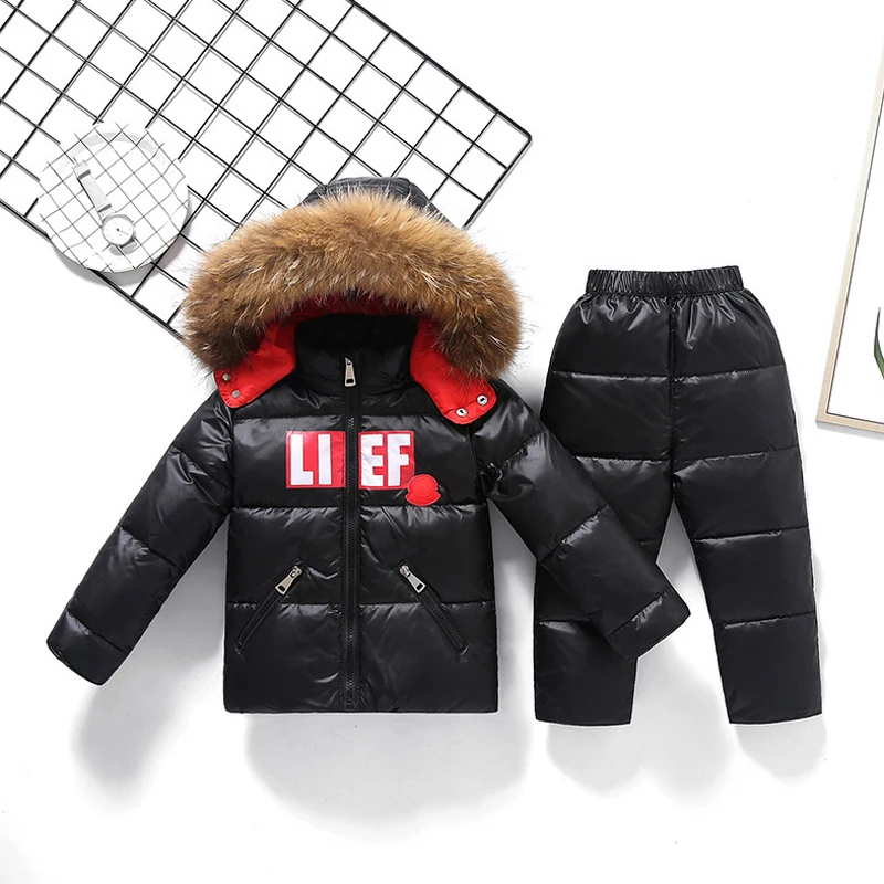 Парка IYEAL из натурального меха для мальчиков и девочек зимняя куртка на утином