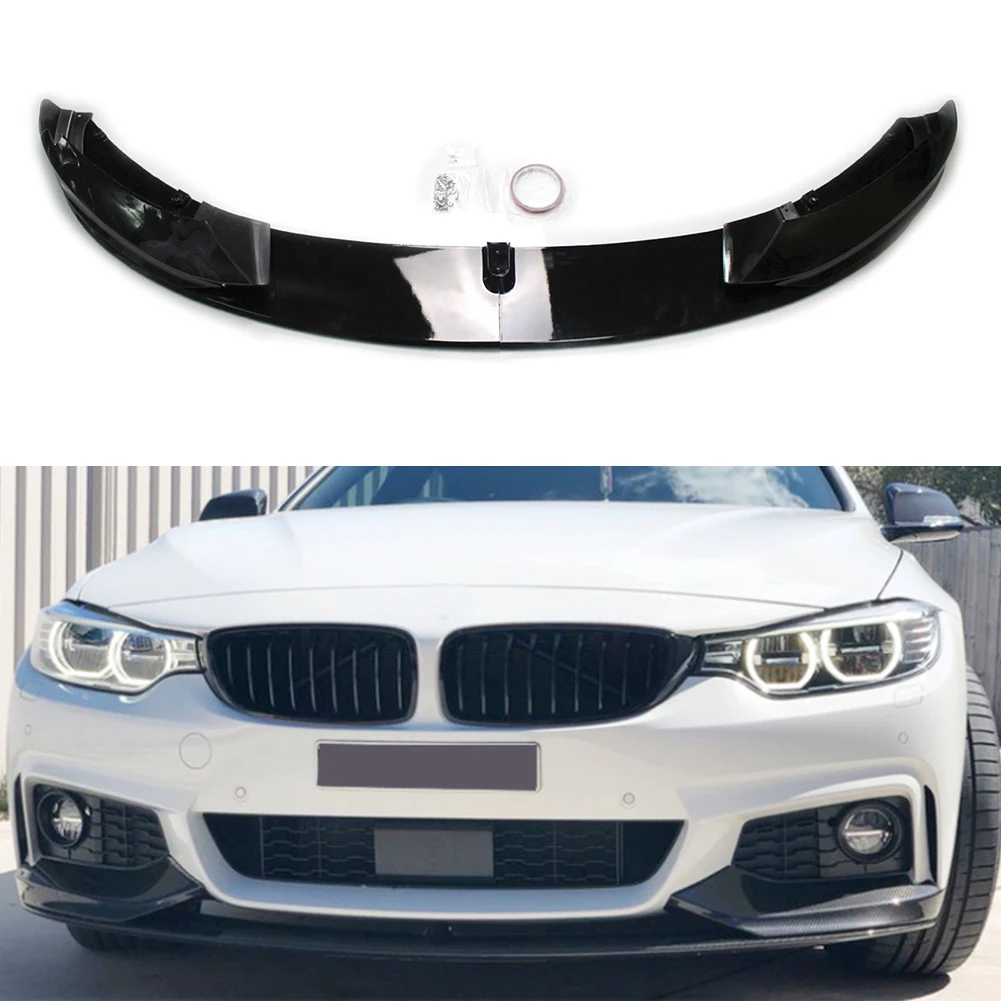 Автомобильный передний бампер для BMW F32 F33 F36 4 серии 2014 15 16 17 18 19 2020 глянцевый черный