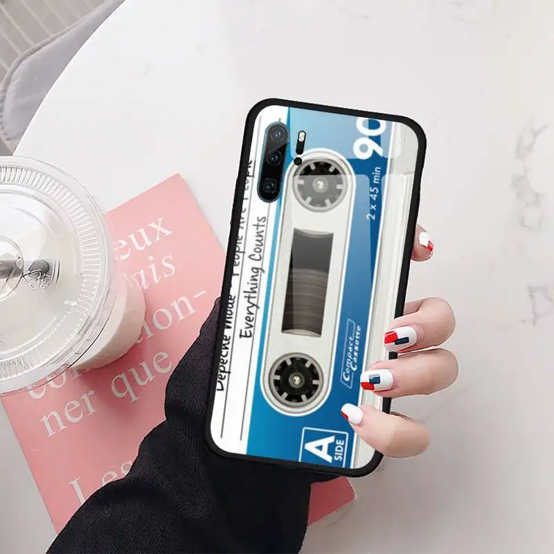

Retro Classic cassette Phone Case Tempered glass for Huawei Honor 7A 8X 9 10 V10 Mate 10 20 pro lite